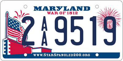 MD license plate 2AA9519