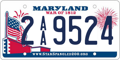 MD license plate 2AA9524