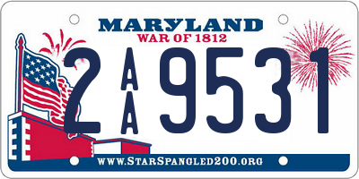 MD license plate 2AA9531