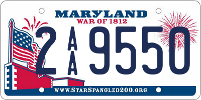 MD license plate 2AA9550