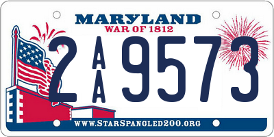 MD license plate 2AA9573
