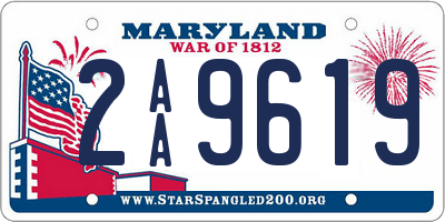 MD license plate 2AA9619