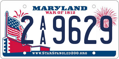 MD license plate 2AA9629