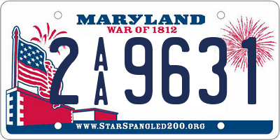 MD license plate 2AA9631