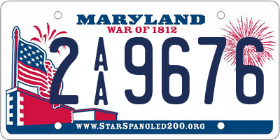 MD license plate 2AA9676