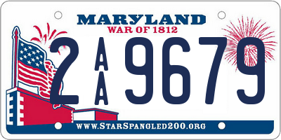 MD license plate 2AA9679