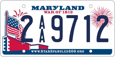MD license plate 2AA9712