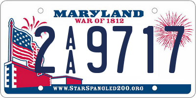 MD license plate 2AA9717