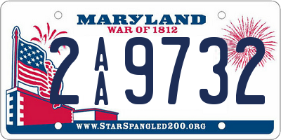 MD license plate 2AA9732