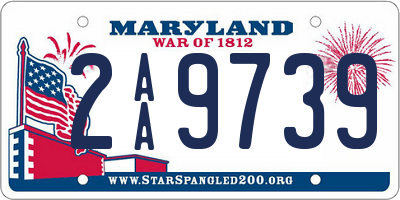 MD license plate 2AA9739