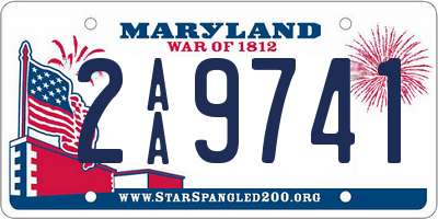 MD license plate 2AA9741