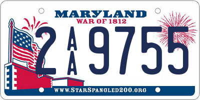 MD license plate 2AA9755