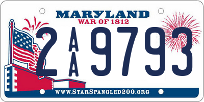 MD license plate 2AA9793