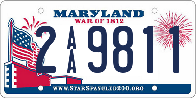 MD license plate 2AA9811