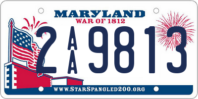 MD license plate 2AA9813