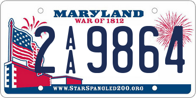 MD license plate 2AA9864