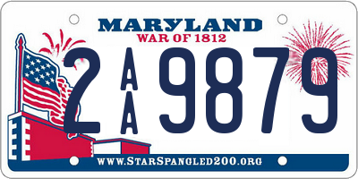 MD license plate 2AA9879