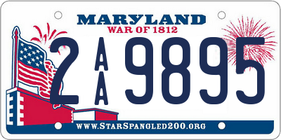 MD license plate 2AA9895