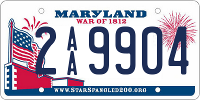 MD license plate 2AA9904