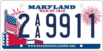 MD license plate 2AA9911