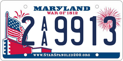 MD license plate 2AA9913