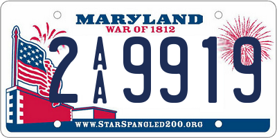 MD license plate 2AA9919