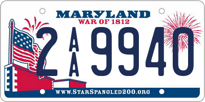 MD license plate 2AA9940