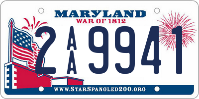 MD license plate 2AA9941