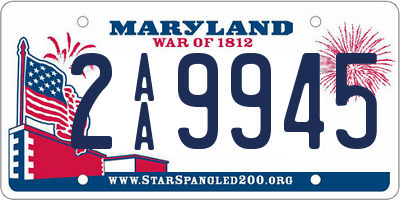 MD license plate 2AA9945