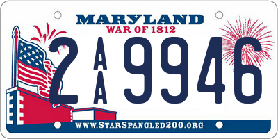 MD license plate 2AA9946