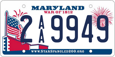 MD license plate 2AA9949