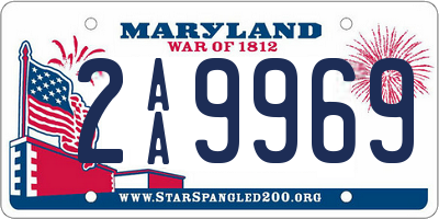 MD license plate 2AA9969