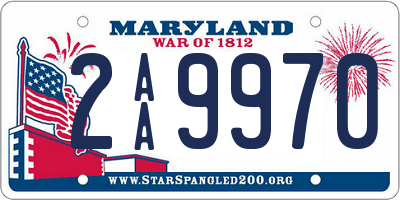 MD license plate 2AA9970