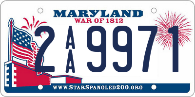 MD license plate 2AA9971