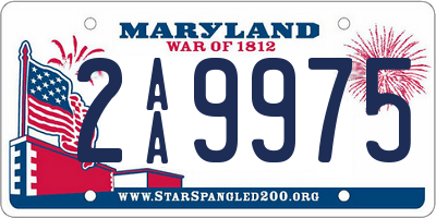 MD license plate 2AA9975