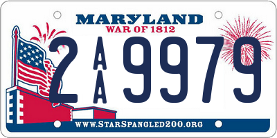 MD license plate 2AA9979