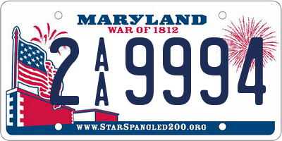 MD license plate 2AA9994