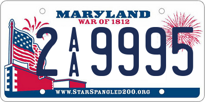 MD license plate 2AA9995