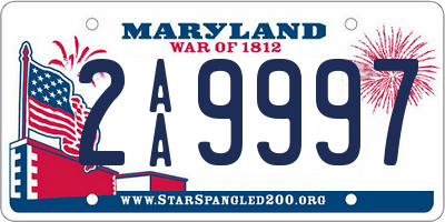 MD license plate 2AA9997