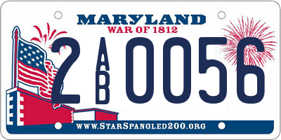 MD license plate 2AB0056