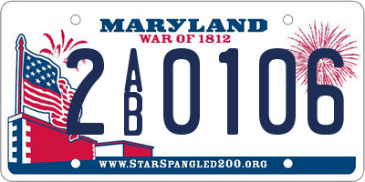 MD license plate 2AB0106