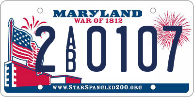 MD license plate 2AB0107