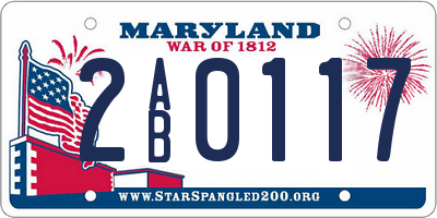 MD license plate 2AB0117