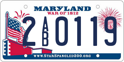 MD license plate 2AB0119