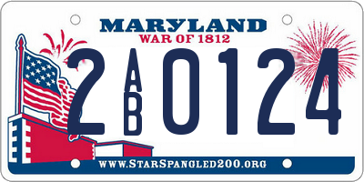 MD license plate 2AB0124