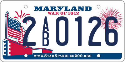 MD license plate 2AB0126