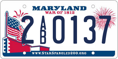 MD license plate 2AB0137