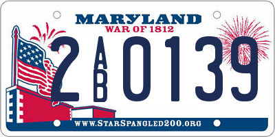 MD license plate 2AB0139