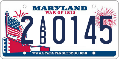 MD license plate 2AB0145