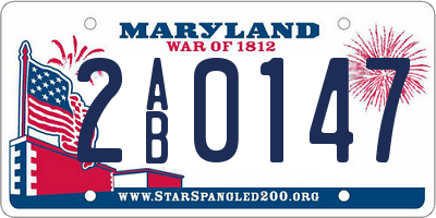 MD license plate 2AB0147